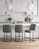 Serena Counter Stool in Grey - Set of 3 3-CS017-GY Manhattan Comfort