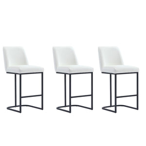 Serena Counter Stool in White - Set of 3 3-CS017-WH Manhattan Comfort