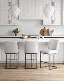 Serena Counter Stool in White - Set of 3 3-CS017-WH Manhattan Comfort