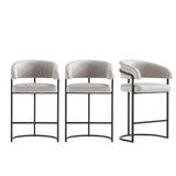 Augusta Counter Stool in Light Grey - Set of 3 3-CS018-LG Manhattan Comfort