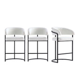 Augusta Counter Stool in White - Set of 3 3-CS018-WH Manhattan Comfort