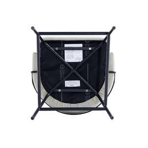 Manhattan Comfort Gracie Leatherette Counter Stools With Steel Legs For Elegant Dining Spaces – Timeless Design Stone And Black Steel 3-cs019-bst