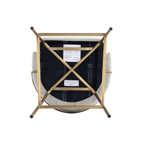 Manhattan Comfort Gracie Leatherette Counter Stools With Steel Legs For Elegant Dining Spaces – Timeless Design Stone And Gold Steel 3-cs019-gst