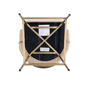 Manhattan Comfort Gracie Leatherette Counter Stools With Steel Legs For Elegant Dining Spaces – Timeless Design Tan And Gold Steel 3-cs019-gtn