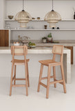 Manhattan Comfort Versailles Industry Chic Counter Stool - Set of 3 Nature 3-CSCA01-NA