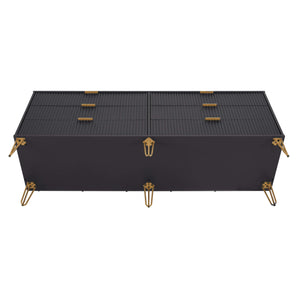 3-Piece DUMBO  5-Drawer Tall Dresser,  DUMBO 6-Drawer Double Low Dresser, and DUMBO Nightstand 2.0 in Black 3-DB07-BK Manhattan Comfort