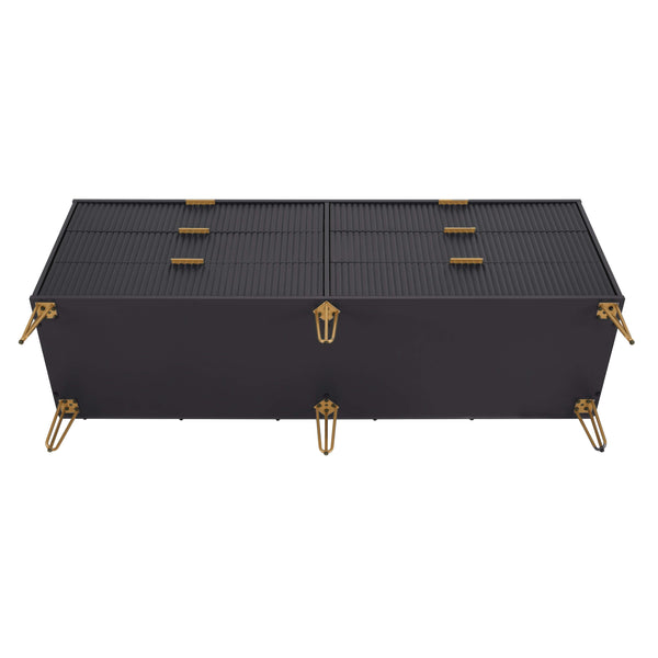 3-Piece DUMBO  5-Drawer Tall Dresser,  DUMBO 6-Drawer Double Low Dresser, and DUMBO Nightstand 2.0 in Black 3-DB07-BK Manhattan Comfort