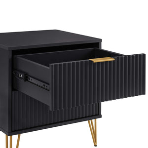 3-Piece DUMBO  5-Drawer Tall Dresser,  DUMBO 6-Drawer Double Low Dresser, and DUMBO Nightstand 2.0 in Black 3-DB07-BK Manhattan Comfort