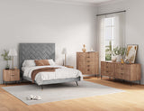 3-Piece DUMBO  5-Drawer Tall Dresser,  DUMBO 6-Drawer Double Low Dresser, and DUMBO Nightstand 2.0 in Golden Brown 3-DB07-GB Manhattan Comfort