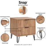 3-Piece DUMBO  5-Drawer Tall Dresser,  DUMBO 6-Drawer Double Low Dresser, and DUMBO Nightstand 2.0 in Golden Brown 3-DB07-GB Manhattan Comfort