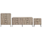 3-Piece DUMBO  5-Drawer Tall Dresser,  DUMBO 6-Drawer Double Low Dresser, and DUMBO Nightstand 2.0 in Rustic Grey 3-DB07-GY Manhattan Comfort