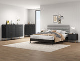 3-Piece DUMBO  5-Drawer Tall Dresser,  DUMBO 10-Drawer Double Tall Dresser, and DUMBO Nightstand 2.0 in Black 3-DB08-BK Manhattan Comfort