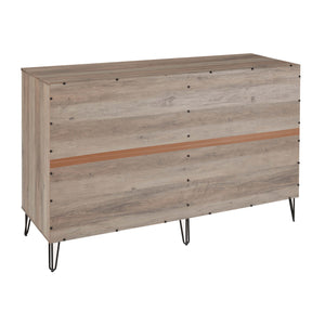 3-Piece DUMBO  5-Drawer Tall Dresser,  DUMBO 10-Drawer Double Tall Dresser, and DUMBO Nightstand 2.0 in Rustic Grey 3-DB08-GY Manhattan Comfort