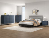 3-Piece DUMBO  5-Drawer Tall Dresser,  DUMBO 10-Drawer Double Tall Dresser, and DUMBO Nightstand 2.0 in Midnight Blue 3-DB08-MB Manhattan Comfort