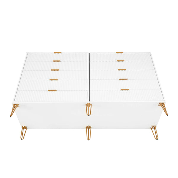 3-Piece DUMBO  5-Drawer Tall Dresser,  DUMBO 10-Drawer Double Tall Dresser, and DUMBO Nightstand 2.0 in White 3-DB08-WH Manhattan Comfort