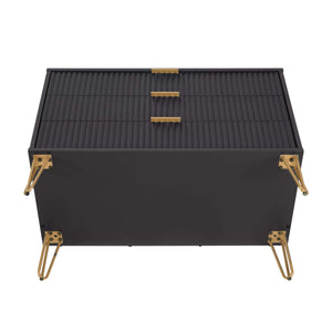 3-Piece DUMBO  5-Drawer Tall Dresser,  DUMBO 3-Drawer Standard Dresser, and DUMBO Nightstand 2.0 in Black 3-DB09-BK Manhattan Comfort