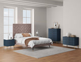 3-Piece DUMBO  5-Drawer Tall Dresser,  DUMBO 3-Drawer Standard Dresser, and DUMBO Nightstand 2.0 in Midnight Blue 3-DB09-MB Manhattan Comfort