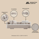 3-Piece Verandah  112" XL Sofa, and 2 Accent Chairs in Beige 3-SFAC1669-BE Manhattan Comfort