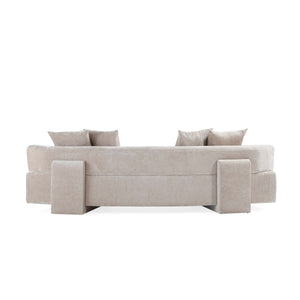 3-Piece Verandah  112" XL Sofa, and 2 Accent Chairs in Beige 3-SFAC1669-BE Manhattan Comfort
