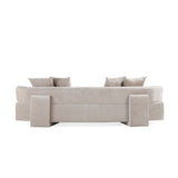 3-Piece Verandah  112" XL Sofa, and 2 Accent Chairs in Beige 3-SFAC1669-BE Manhattan Comfort