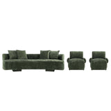 3-Piece Verandah  112" XL Sofa, and 2 Accent Chairs in Olive Green 3-SFAC1669-OG Manhattan Comfort