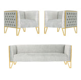 Vector Mid-Century Modern 3 Piece - Sofa and Arm Chair Set