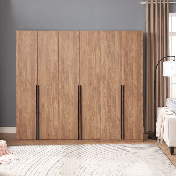 Lee Wardrobe Closet 1.0 in Golden Brown - Set of 3 3-WC001-GB Manhattan Comfort