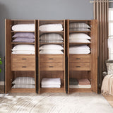 Lee Wardrobe Closet 1.0 in Golden Brown - Set of 3 3-WC001-GB Manhattan Comfort