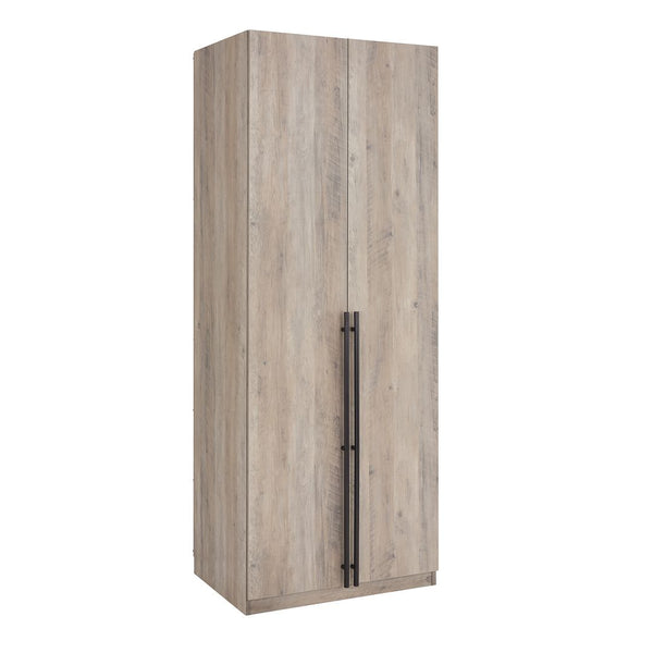 Lee Wardrobe Closet 1.0 in Rustic Grey - Set of 3 3-WC001-GY Manhattan Comfort
