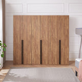 Lee 3-Piece Module Wardrobe Closet in Golden Brown 3-WC00123-GB Manhattan Comfort