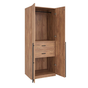 Lee 3-Piece Module Wardrobe Closet in Golden Brown 3-WC00123-GB Manhattan Comfort