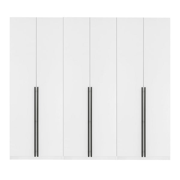Lee 3-Piece Module Wardrobe Closet in White 3-WC00123-WH Manhattan Comfort