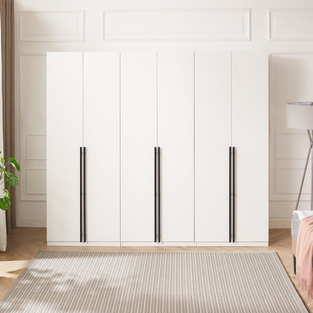 Lee 3-Piece Module Wardrobe Closet in White 3-WC00123-WH Manhattan Comfort