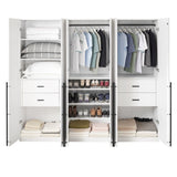 Lee 3-Piece Module Wardrobe Closet in White 3-WC00123-WH Manhattan Comfort