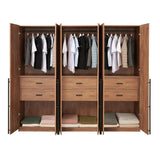 Lee Wardrobe Closet 2.0 in Golden Brown - Set of 3 3-WC002-GB Manhattan Comfort