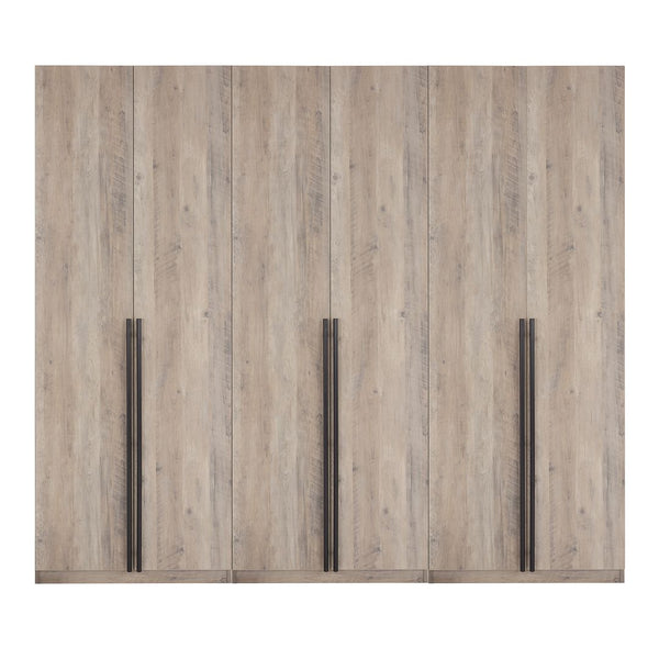 Lee Wardrobe Closet 3.0 in Rustic Grey - Set of 3 3-WC003-GY Manhattan Comfort