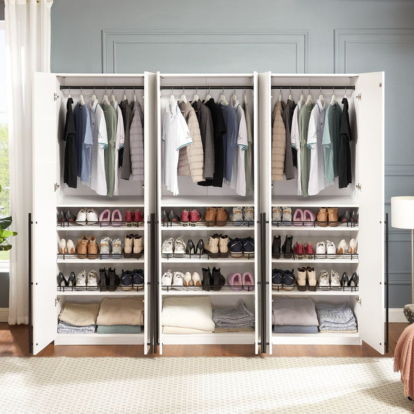 Lee Wardrobe Closet 3.0 in White - Set of 3 3-WC003-WH Manhattan Comfort