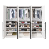 Lee Wardrobe Closet 3.0 in White - Set of 3 3-WC003-WH Manhattan Comfort