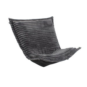 Howard Elliott Puff Luxurious Faux Fur Chair Cover – Hand-sewn Design With Unique Ribbed Texture For Ultimate Comfort Gray 100% Polyester C300-1344-howard-elliott