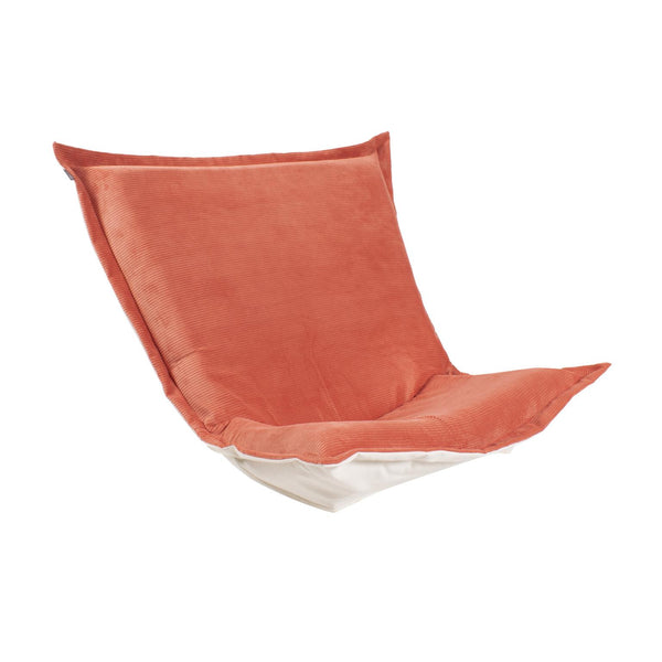 Howard Elliott Puff Chair Cover & Cushion - Luxurious Faux Fur With Unique Ribbed Design For Ultimate Comfort Orange 88% Poly,12% Nylon 300-1348p-howard-elliott