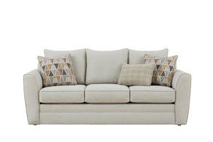 Fusion Tony Linen Sofa With Flared Arms, Reversible Cushions, Wood Legs & Stylish Accent Pillows Linen S ,100% Polyester 3000-00kp Tony Linen Sofa