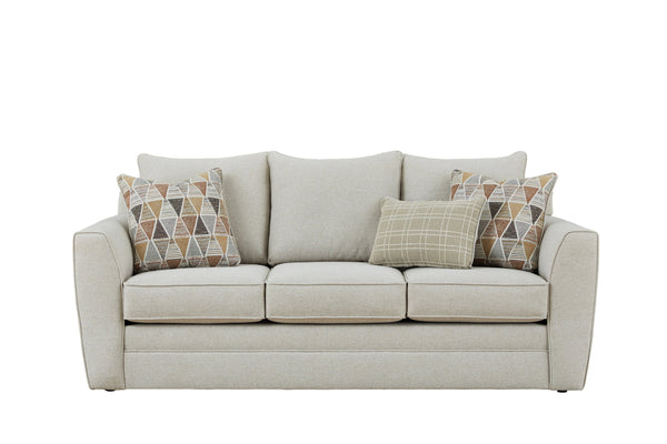 Fusion Tony Linen Sofa With Flared Arms, Reversible Cushions, Wood Legs & Stylish Accent Pillows Linen S ,100% Polyester 3000-00kp Tony Linen Sofa