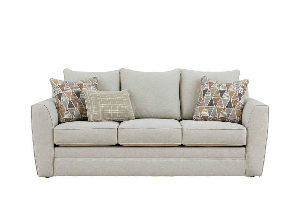 Fusion Tony Linen Sofa With Flared Arms, Reversible Cushions, Wood Legs & Stylish Accent Pillows Linen S ,100% Polyester 3000-00kp Tony Linen Sofa