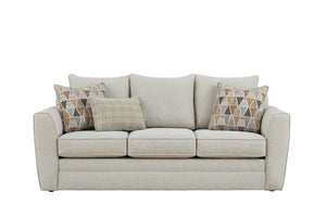 Fusion Tony Linen Sofa With Flared Arms, Reversible Cushions, Wood Legs & Stylish Accent Pillows Linen S ,100% Polyester 3000-00kp Tony Linen Sofa