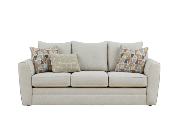 Fusion Tony Linen Sofa With Flared Arms, Reversible Cushions, Wood Legs & Stylish Accent Pillows Linen S ,100% Polyester 3000-00kp Tony Linen Sofa