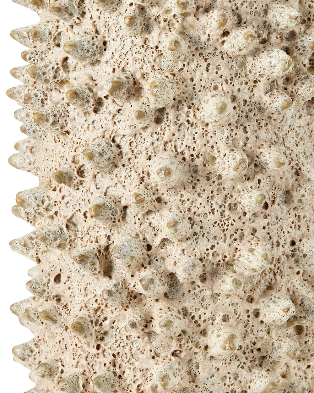 Currey & Company Relic Sand Handcrafted Coastal Accent Table Ivory Ceramic Artisan Organic Decor 3000-0333