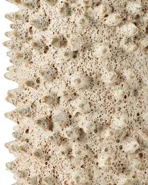 Currey & Company Relic Sand Handcrafted Coastal Accent Table Ivory Ceramic Artisan Organic Decor 3000-0333