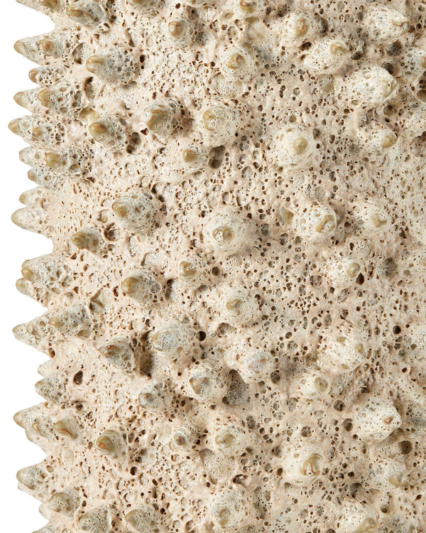 Currey & Company Relic Sand Handcrafted Coastal Accent Table Ivory Ceramic Artisan Organic Decor 3000-0333