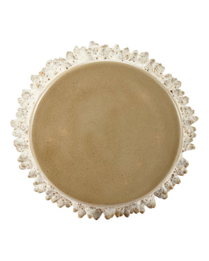 Currey & Company Relic Sand Handcrafted Coastal Accent Table Ivory Ceramic Artisan Organic Decor 3000-0333