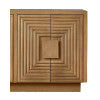 Currey & Company Morombe Washed Oak Credenza with Geometric Door Fronts for Dining or Living Rooms 3000-0336
